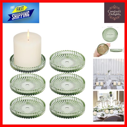 Elegant glass pillar candle - glass,