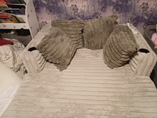 Fur Cord Cinema Chaise Sofa with 2 Cup Holders - Ultimate Comfort & Style