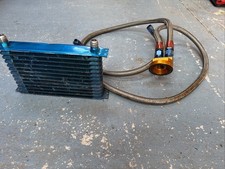 M18x1.5 Oil Cooler + AN10 Sandwich Plate Kit Universal Fit JDM Turbo