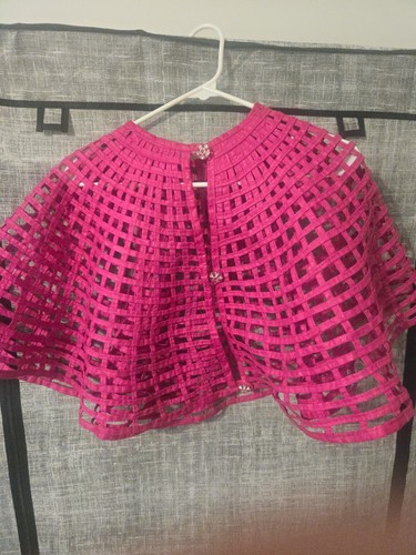 Women hot pink poncho s - poncho, o/s