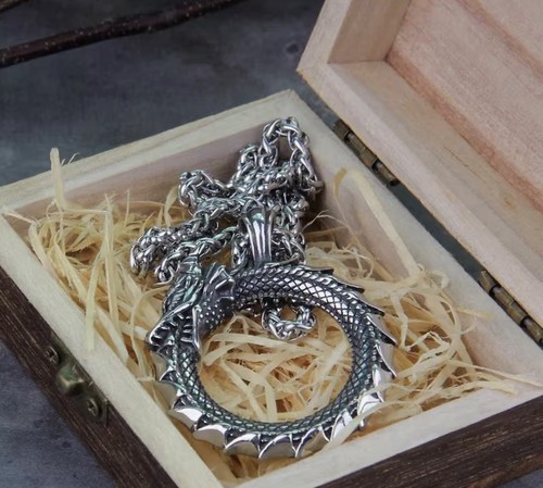 Dragon pendant with - dragon, runes
