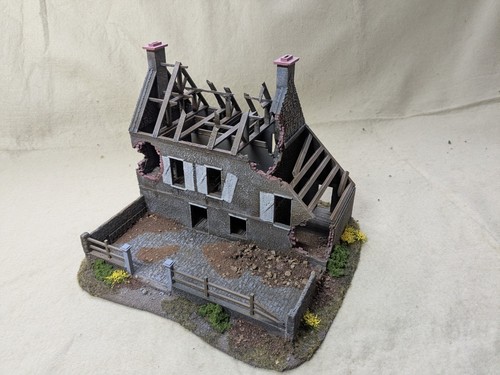 Well painted 28mm ww2 ruined - painted,