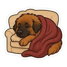 4x Leonberger Dog Car Stickers