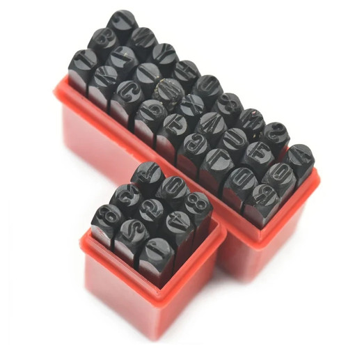 Metal letter number stamp - metal,