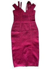 House Of London Chic Women's Wine Red Bandage Bodycon Dress Size: S