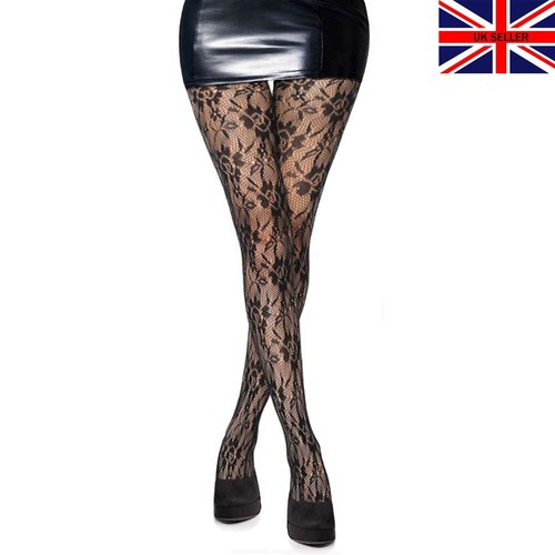 Black floral rose lace - black,