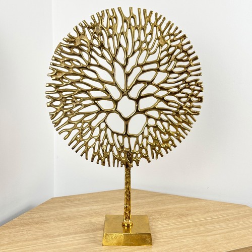 Modern gold sculpture ornament - sculpture,