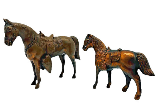 Western saddle horses - horses, pair