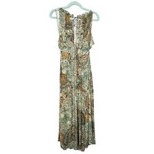 Zara Maxi Dress Green Paisley
