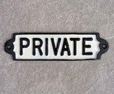 Private Sign Gate Door Wall