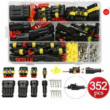 352Pcs 12V Waterproof Electrical Wire Connector Plug Terminal Kit 1/2/3/4 Pin