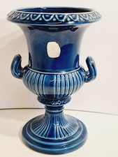 Dartmouth Pottery 67A Lg Urn Blue Neo-Classical Mantel Vase Handles 23cm