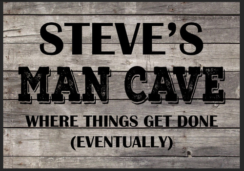 Personalised man cave - man,