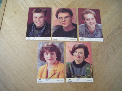 Emmerdale signed cast - x,