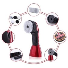 Electric shoe shine machine, cleaning brush for leather shoes