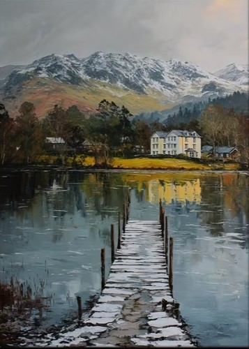 Sale coniston water - water, painting
