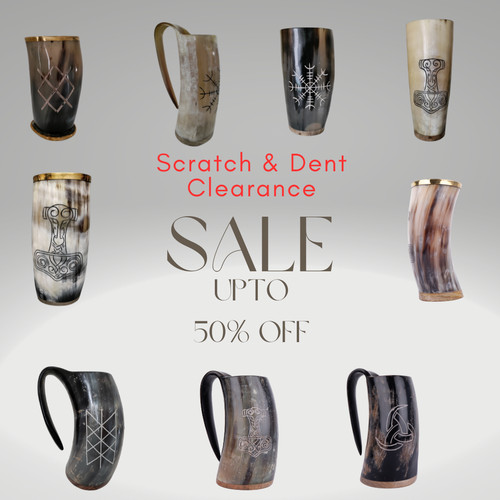 Viking horn mug scratch and - scratch,