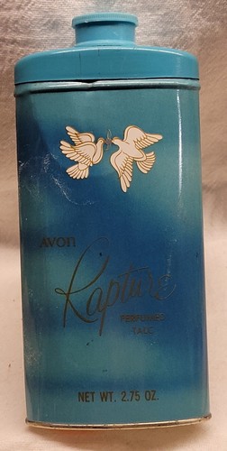 Avon rapture perfume talc - rapture, talc tin