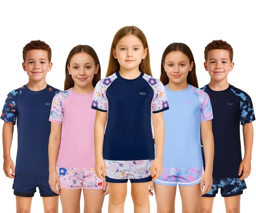 Kids girls swimsuit set - girls, rash