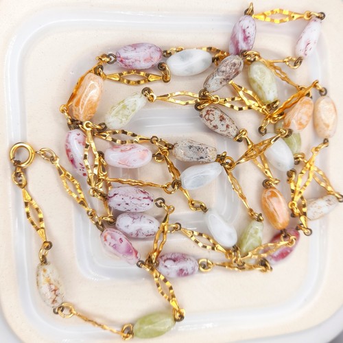 Long vintage glass bead - long,