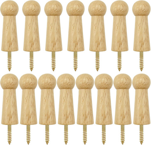15pcs wooden coat pegs - 15pcs,