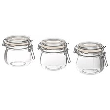 IKEA KORKEN Jar With Lid Clear