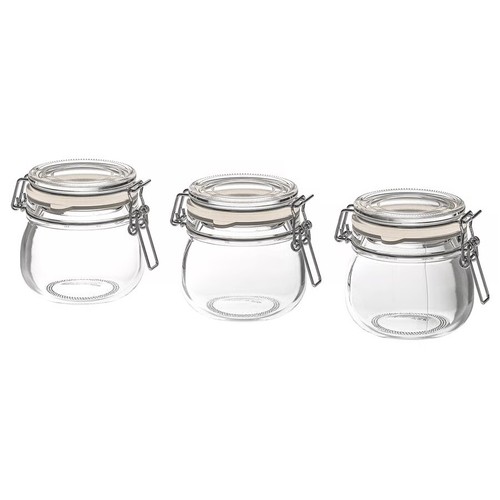 Ikea korken jar with - jar, clear