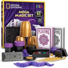 NATIONAL GEOGRAPHIC Mega Magic Set - 65 Magic Tricks for Kids to Perform with S
