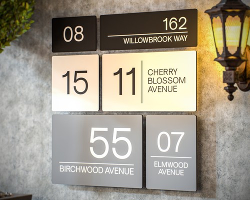 Modern house number plaques - modern,