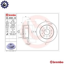 2x BRAKE DISC 08.8094.40 FOR