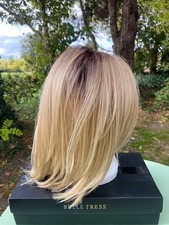 BELLE TRESS 14" Hair Topper/Wig, Honey w Chai Latte, Lace Front, Mono Top, £322