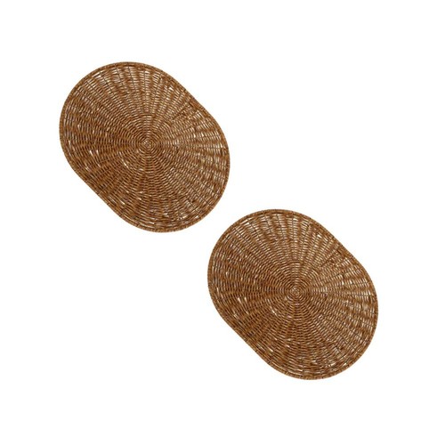 Pieces wicker placemat bowl - 2,