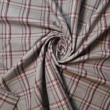Silver Maroon Cotton Tartan