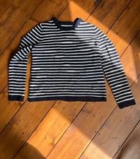 Woman’s Navy / White Striped Jumper medium, unworn 