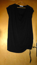 Jesire Black Soft Jersey button detailed Tunic/ Dress ( Size L )  Excellent cond