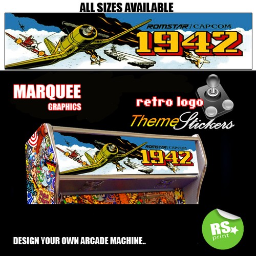 Arcade marquee stickers - arcade,