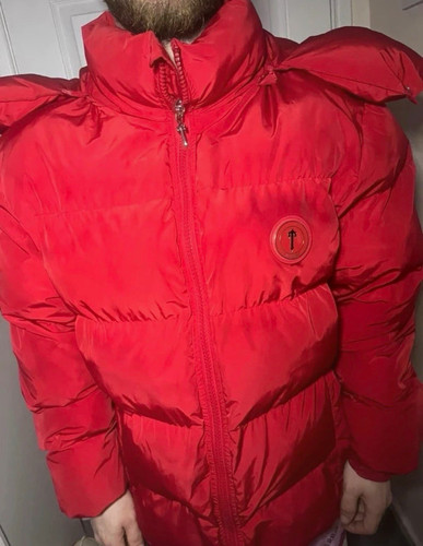 Trapstar red hooded - hooded, puffer