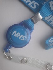 pre_owned_ NHS Lanyard with Badge Reel  Suitable to NHS Workers, ID card holder 
