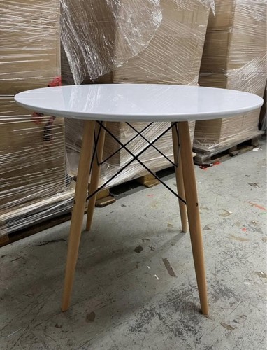 White glossy bistro table - bistro,