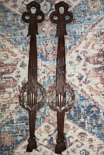 Pair antique carved - pair,