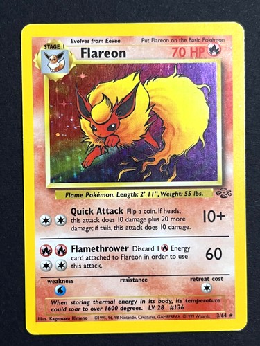 Flareon rare holo jungle - 3,