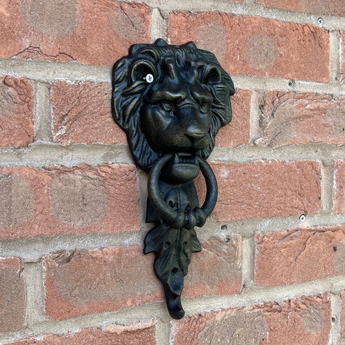 Door knocker lion cast iron - door,