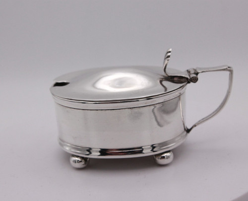 Sterling silver mustard pot - sterling,