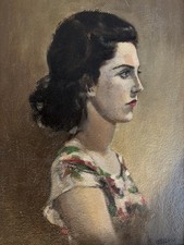 An Art Deco Style Oil Portrait