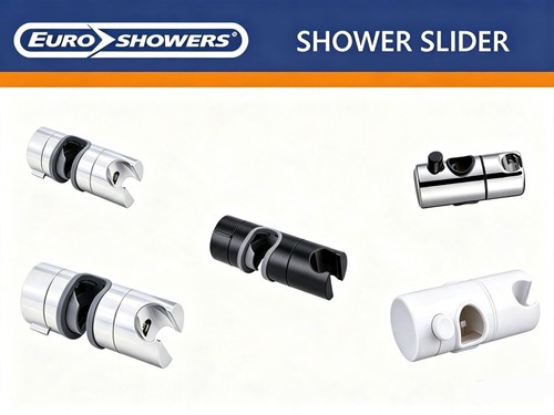 Shower head holder riser - head, rail