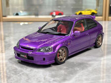 MH 1:18 Scale Purple Civic Type R EK9 B16B Vtec Engine Diecast Metal Car Model