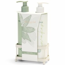 Hand Wash and Cream Lotion Gift Set With Tray Stand Lime Basil Mandarin Scented