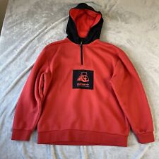 Adidas Adventure Men’s Fleece Lined Cotton Blend Hoodie Jumper Red Size XL
