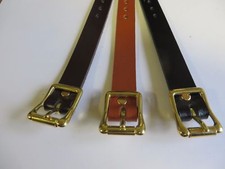 UTILITY STRAP - REAL LEATHER - SOLID BRASS BUCKLE - 3/4" WIDE - CHOOSE LENGTH