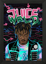 Juice Wrld Digital Art Framed